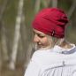 Preview: Beanie Baumwolle Rot 4 Shop.jpg Beanie Baumwolle Rot Tragebeispiel 3